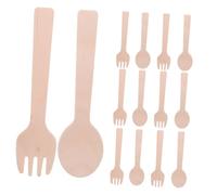 HONMEET Mini Wooden Dessert Forks and Spoons Set for Parties Weddings Camping Wood Cutlery for Ice Cream Yogurt Cake Cupcakes Convenient Disposable Tableware with Spoons and Forks