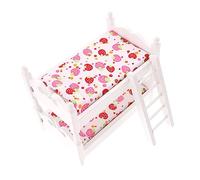 HONMEET Miniature Wooden Bunk Bed Model Scale Dollhouse Decor Stylish Furniture for DIY Doll Houses Miniature Scenes Lightweight Design