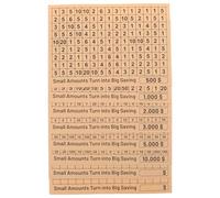 HONMEET Money Saving Challenge Tracker Stickers for Home Use, Paper Material with Universal Savings Compatibility and Flexible Money Management, Suitable for Adults