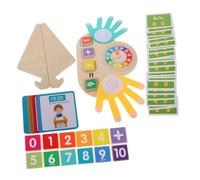 HONMEET Montessori Math for Animal-themed Counting Frame with Addition Subtraction Color Recognition Hand-eye Coordination Learning Tool for Preschool and Homeschool Activities