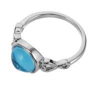 HONMEET Moonstone Crescent Ring in Copper and Glass, US Size 6 | Minimalist Polished Finish, Comfortable Fit, for Weddings and Engagements, Women’s Statement Jewelry