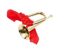 HONMEET Mouthpiece Bugle Trumpet for Beginners Easy to Play Portable Brass Wind Instrument for School Bands Orchestras and Military Scouting Design with DIY Mouthpiece