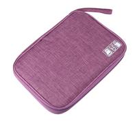 HONMEET Multi-Function Digital Cable Storage Bag Single Layer Portable Organizer Pouch for Earphones Power Bank Electronics Accessories Purple