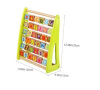 HONMEET Multi-function Wooden Alphabet and Number Learning Board Rack for Early Education Educational with Smooth Edges Enhancing Cognition and Memory Development