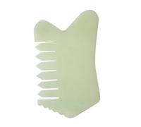 HONMEET Multi-Functional Jade Scraping Comb for Head Massage Natural Jade Stone Scalp Massager with Smooth Edges Relaxing Manual Massage Tool for Scalp and Body Fatigue Relief