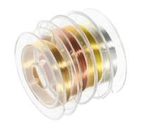 HONMEET Nail Art Copper Wire Fine Line for Nail Art 4 Rolls Ultra-Fine Bendable Metal Wire DIY Manicure