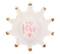 HONMEET Nail Holder for Display Crown Ceramic Nail Pen Dish Organiser for Nail Tools