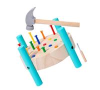 HONMEET Nail Pounding Platform Hammer for Preschool Educational Montessori Sensory Hammering Activity Safe Smooth Surface Portable Hand-eye Coordination Development