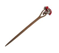 HONMEET Natural Green Sandalwood Chinese Hair Sticks for Bun Vintage Wooden Hair Chopsticks with Floral Design for Women Daily Wear Parties Weddings