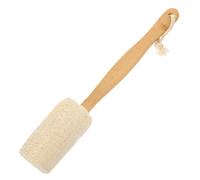 HONMEET Natural Loofah Sponge Bath Brush Exfoliating Shower Scrubber with Wooden Handle, Easy to Hold and Massage The Skin for Body Cleansing and Spa Bathing