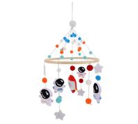 HONMEET Nursery Mobile for Infant Cot - Handmade Space Theme Crib Mobile with Astronaut Rocket Stars Planets Design in Soft Felt Fabric for Home and Travel Use