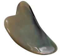HONMEET Ox Horn Massage Scraper Dark Brown Triangular Thick Gua Sha Board for Face Body Meridian Dredging Blood Circulation