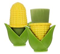 HONMEET Pack Face Cleansing Brush Reusable Abs Plastic Artificial Fiber Soft Bristles for Face Cleaning Corn Shape Design