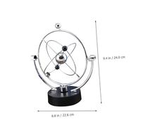 HONMEET Perpetual Motion Instrument Desktop Perpetual Space Science Decoration for Home Office with Automatic Rotating Metal Craft Outer Space Theme Ornament for Adults