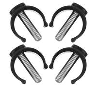 HONMEET Pin Locks C-Shape Clamp Lock Bracket 4pcs in Black ABS and Steel for Walking Aid, Walking Cane Holder, Sleek Modern Design Suitable for Daily Use