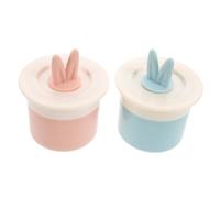 HONMEET Pink and Blue Bunny Ear Face Wash Foam Maker 2pcs, Whipped Skincare Foam Applicator Cups for Travel and Home Deep Cleansing