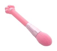 HONMEET Pink Cat Paw Makeup Brush Set 5-Piece Fluffy Blush and Powder Brushes for Girls Travel-Friendly Long Handle Makeup Tools
