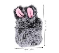 HONMEET Plush Rabbit Ear Wireless Earphone Case Compatible with Airpods Cute Charging Cover with Fluffy Stuffed Bunny Ears Lightweight Protective Shell for Headphone Carrying