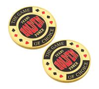 HONMEET Poker Card Protector Coin 2pcs Metal Poker Card Guards Alloy Collectible Decorative Table Game Souvenir Accessories for Parties