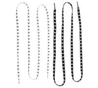 HONMEET Polyester Halloween Skull Flat Shoelaces Decorative 2 Pair 120cm | Elastic Shoe Straps, Unique Skull Pattern, Reduces Pressure Points, for Canvas and Casual Shoes, Drawstrings