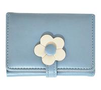 HONMEET Portable Korean-Style Change Purse for Made of Pu Leather with Flower Pattern, Simple Style Wallet and Coin Bag, Organiser for Students at Home or Outdoor Use