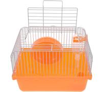 HONMEET Portable Pink Hamster Travel Cage with Accessories Sturdy Wire and Construction Compact Small Pet House for Indoor Outdoor Use Suitable for Russian Dwarf Hamsters and Small Animals