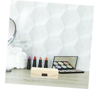 HONMEET Portable PU Lipstick Case with Built Mirror Compact Single Lipstick Organizer Zinc Alloy Makeup Storage for Travel Go Touch-ups in Beige