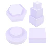 HONMEET Props Easy to Carry 8pcs Foam Three-dimensional Geometric Lavender with Fine Craftsmanship Desktop Ornaments for Photography Suitable for Study and Home Decoration