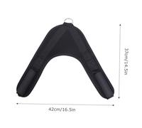 HONMEET PVC Nylon Ab Harness Belt Gym Cable Machine Attachment for Abdominal Workout Comfortable Protective Fitness Strap for Neck Shoulder Back Black