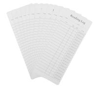 HONMEET Reading Log Bookmark Featuring Tracking Reading Progress Function 12pcs Elegant White Made of Coated Paper and Organising Books for Book Enthusiasts
