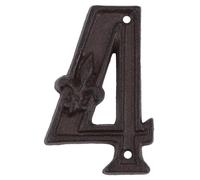 HONMEET Retro Cast Iron Door Number Vintage Metal Home Address Sign with Screws Included for DIY Garage Mailbox Gate and House Number Identification