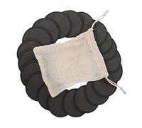 HONMEET Reusable Bamboo Fiber Facial Cleansing Pads 31pcs Charcoal Makeup Remover Pads and Mesh Bag, Washable Skin Facial Wipes for Gentle Makeup Removal and Face Washing