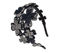 HONMEET Rhinestone Flapper Headband with Elastic Design Sparkly Crystal Hair Accessory for Women and Girls for Weddings Parties and Special Occasions