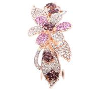 HONMEET Rhinestone Hair Clip for Women Luxurious Flower Design Barrette Accessory for Spring Weddings and Everyday Use Elegant Hairpin for Girls and Ladies