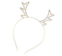 HONMEET Rhinestone Reindeer Antlers Hair Hoops Festive Headbands for Christmas Parties Comfortable Elastic Design for Adults Boys and Girls for Masquerade Carnival and Holiday Celebrations