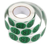HONMEET Round Qc Pass Labels Self-Adhesive Inventory Stickers Strong Adhesion Quality Control Stickers for Warehouse Production Line Inventory Management
