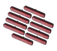 HONMEET Safety Reflectors Oval PP Material 10 Pack Screw-on Reflective Warning Signs for Motorcycles Gates in Daily Life