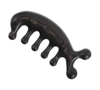 HONMEET Sandalwood Massage Comb for Scalp and Face Rounded Wide Tooth Wood Guasha Comb for Unisex Portable Natural Grain Energy Massager for Head Relaxation and Acupressure Therapy