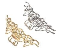 HONMEET Set of 2 Metal Claw Clips for Women Jaw Hair Clips Non-slip Feature Stylish Hair Styling Clips for Social Gatherings