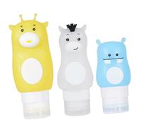 HONMEET Silicone Travel Bottles 3pcs Small Flexible Sauce Squeeze Bottles Portable Refillable Containers for Toiletries and Cosmetics