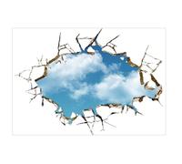 HONMEET Sky Pattern Wall Decals Realistic 3D Self-Adhesive Removable Art for Living Room Boys and Bedroom Decoration