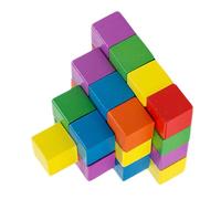 HONMEET Small Wooden Square Cubes for Math Learning Teacher Supplies Smooth Blocks for DIY Art Craft Projects Classroom Educational