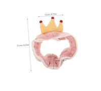 HONMEET Soft Coral Fleece Spa Hair Band for Women Wide Comfortable Headband for Face Washing Makeup Skincare Accessories with Adorable Crown Design