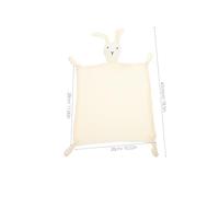 HONMEET Soft Cotton Muslin Blanket with Bunny Security Comforter for Newborns Breathable and Soothing Soft Towel Doll for Sleep and Play