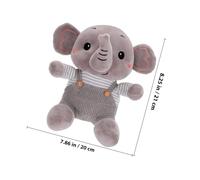 HONMEET Soft Plush Elephant for Cozy Calf Doll with Long Nose Soothing Comforter Creative Cartoon Design Random Button for Play and Development