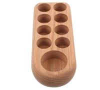 HONMEET Solid Wood Essential Oil Display Stand with Slots Wooden Organizer for Bottles Perfumes Nail Polish Versatile Storage Rack for Home and Professional Use