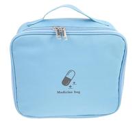 HONMEET Storage Bag Long Life Use Oxford Cloth and Zipper Closure, Fully Opened First Aid Pouch for Travelling and Office Emergency Medication Storage