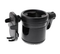 HONMEET Stroller Cup Holder with Phone Holder Black Bottle for Pushchair Pram Bike Mobility Scooter Secure Spill-resistant Design for Outdoor Use