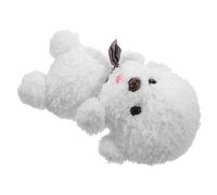 HONMEET Stuffed Bichon Frise Plush Realistic Dog Stuffed Animal Cute Companion for Adults for Relaxation and Photography Props