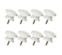 HONMEET Sturdy Round Drawer Knobs, 8Pcs Self-Tapping Solid Wood Handles Artistic Touch, Suitable for Cabinets and Dressers